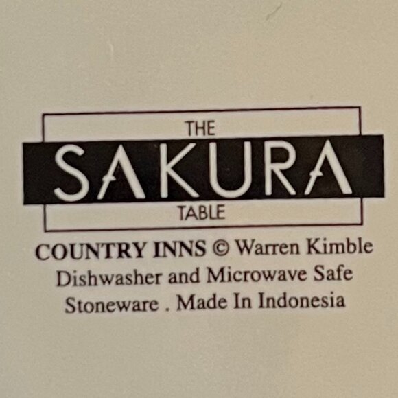 SAKURA Warren Kimble COUNTRY INNS Drake Lodge 8" Stoneware Salad / Dessert Plate - Picture 5 of 6